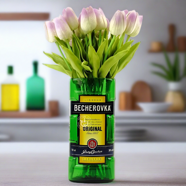 Becherovka Liqueur Bottle Vase