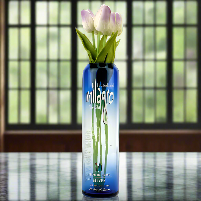 Milagro Tequila Bottle Vase