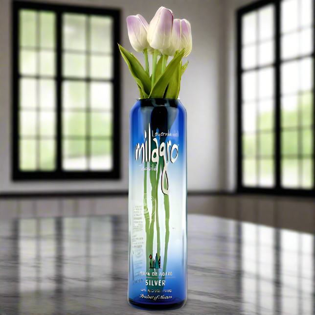 Milagro Tequila Bottle Vase