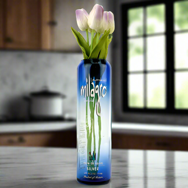 Milagro Tequila Bottle Vase