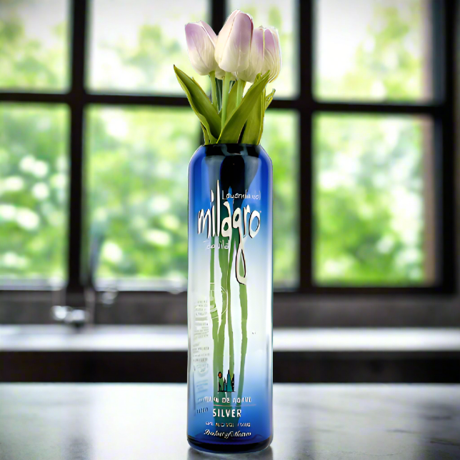 Milagro Tequila Bottle Vase