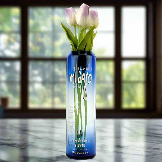 Milagro Tequila Bottle Vase