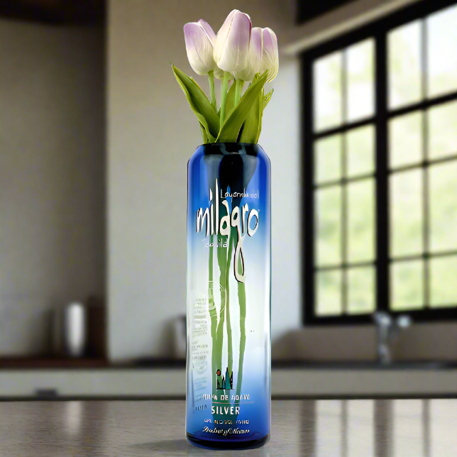 Milagro Tequila Bottle Vase
