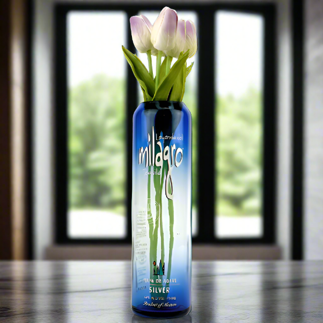 Milagro Tequila Bottle Vase