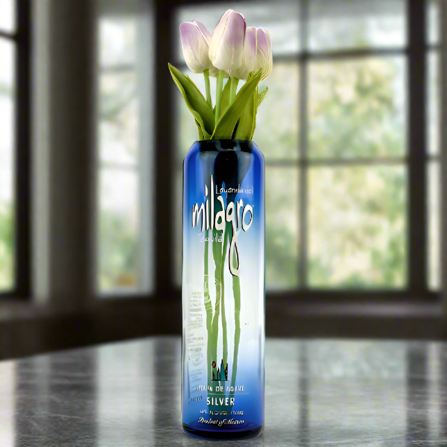 Milagro Tequila Bottle Vase