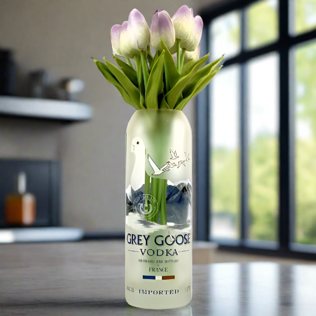 Grey Goose Vodka Bottle Vase