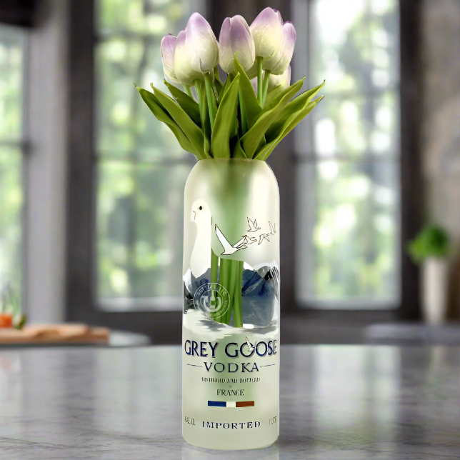 Grey Goose Vodka Bottle Vase
