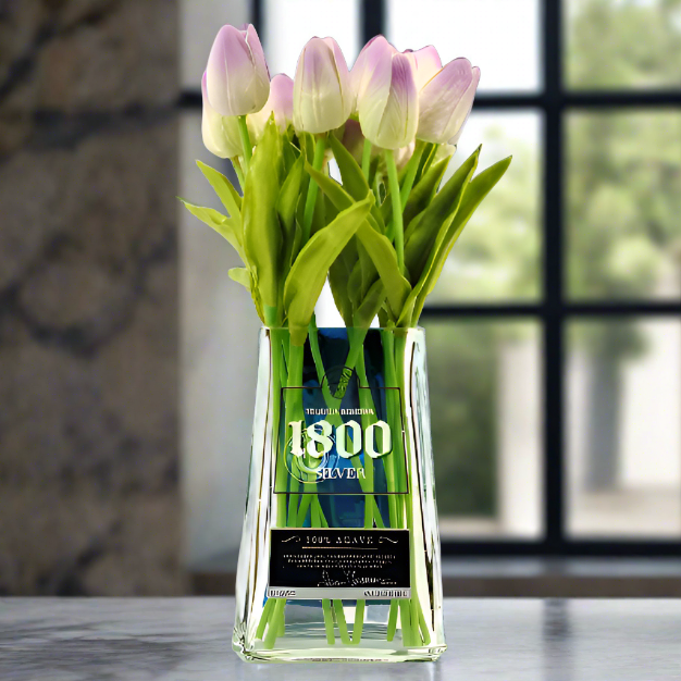 1800 Tequila Bottle Vase