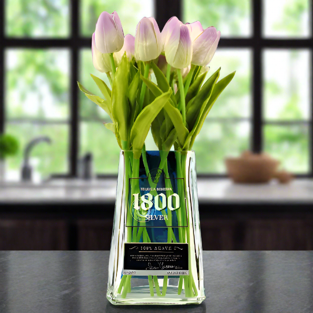 1800 Tequila Bottle Vase