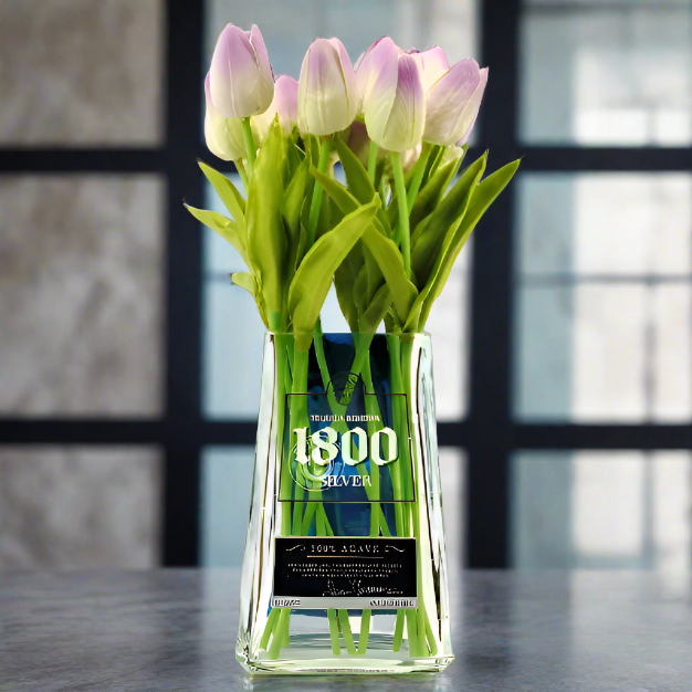 1800 Tequila Bottle Vase