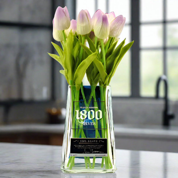 1800 Tequila Bottle Vase