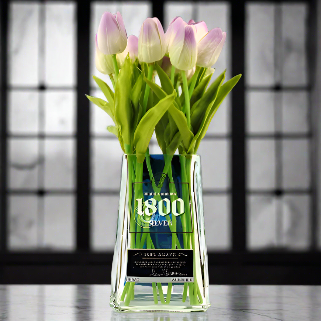 1800 Tequila Bottle Vase