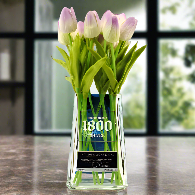 1800 Tequila Bottle Vase