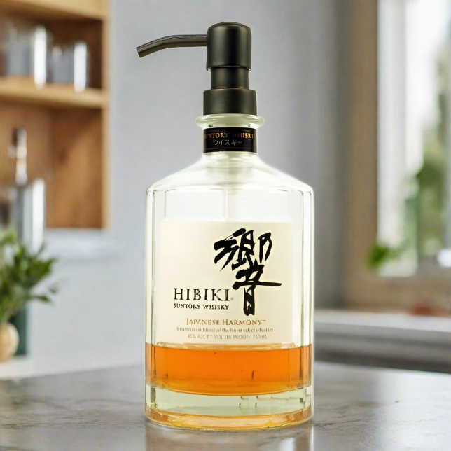 Hibiki Whiskey Bottle Soap Dispenser