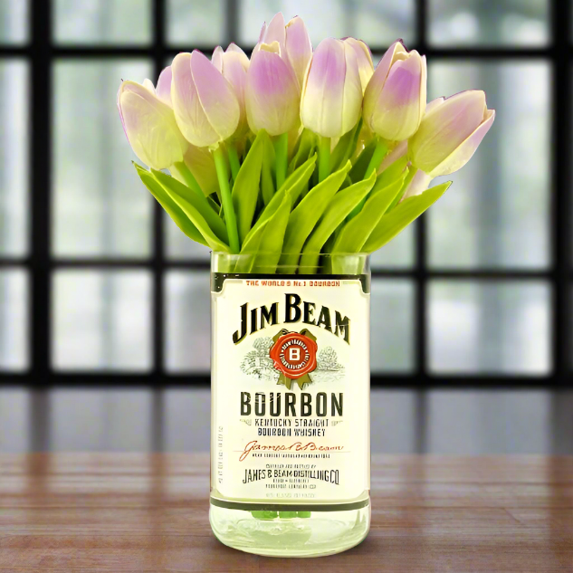 Jim Beam Whiskey Bottle Vase