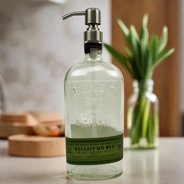 Bulleit Rye Whiskey Bottle Soap Dispenser