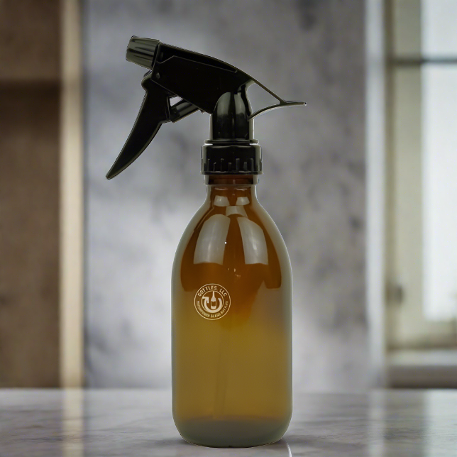 Amber Glass 8oz KSS Spray Bottle - Black
