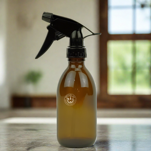 Amber Glass 8oz KSS Spray Bottle - Black