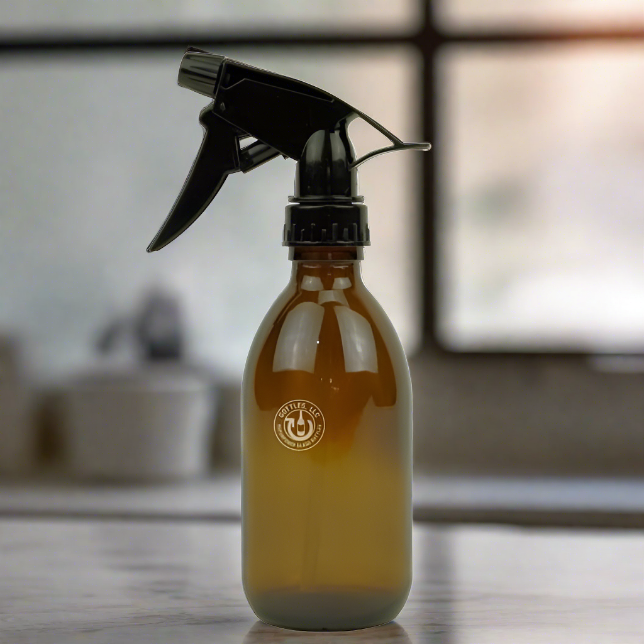 Amber Glass 8oz KSS Spray Bottle - Black