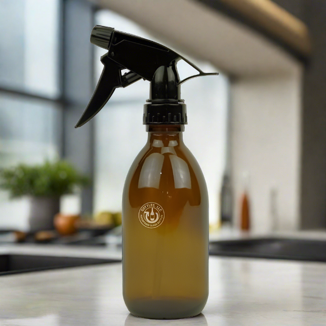 Amber Glass 8oz KSS Spray Bottle - Black