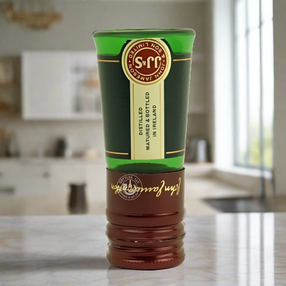 Jameson Irish Whiskey 1.75L Bottle Neck Shot Glass