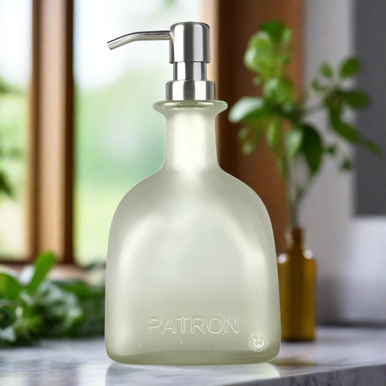 Patron Tequila Bottle Soap Dispenser - Frosted