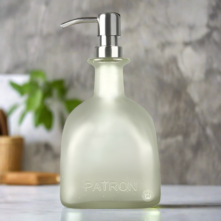 Patron Tequila Bottle Soap Dispenser - Frosted
