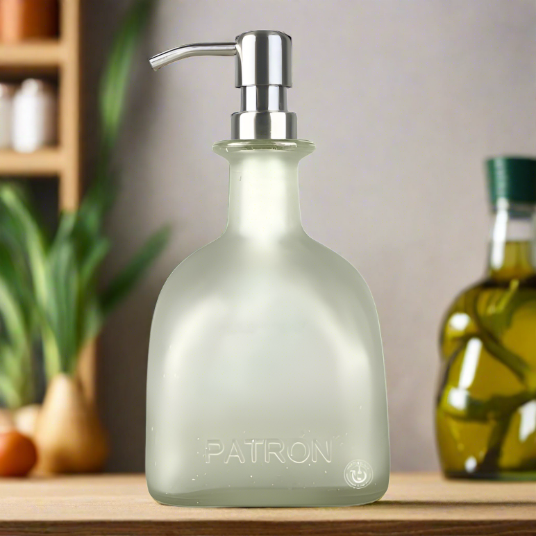 Patron Tequila Bottle Soap Dispenser - Frosted
