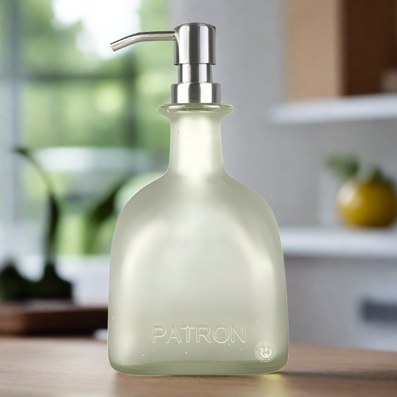 Patron Tequila Bottle Soap Dispenser - Frosted