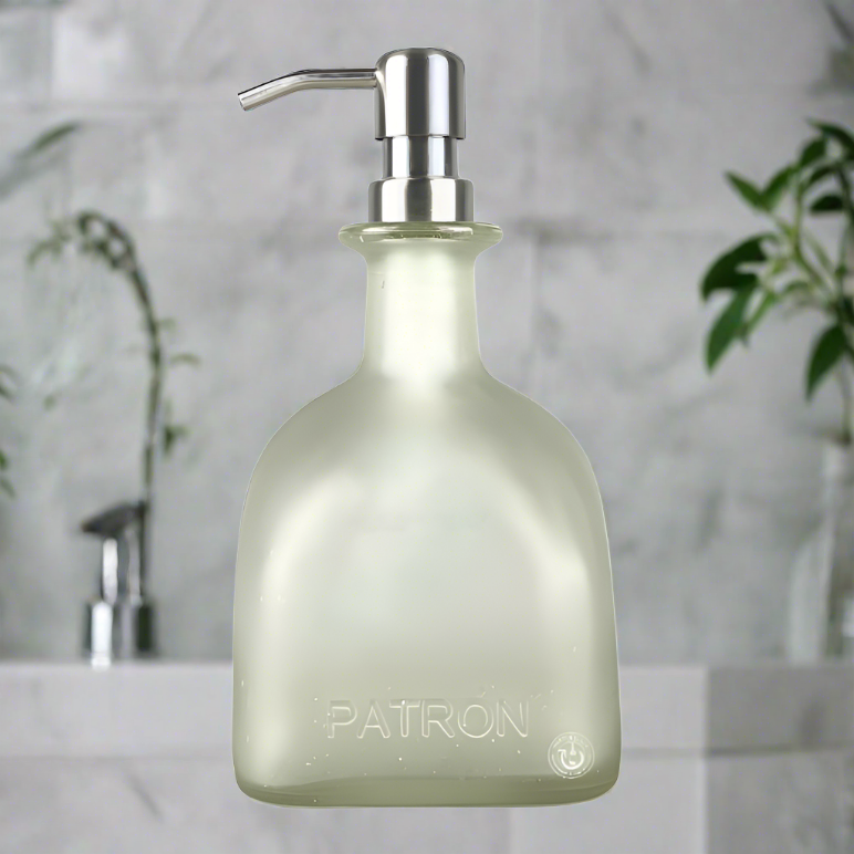 Patron Tequila Bottle Soap Dispenser - Frosted
