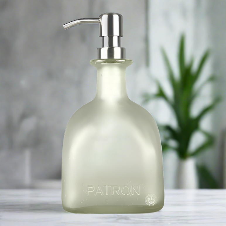 Patron Tequila Bottle Soap Dispenser - Frosted