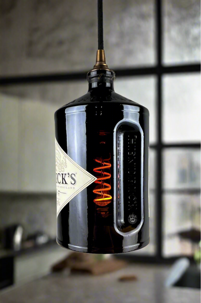 Hendrick's Gin Bottle Pendant Light