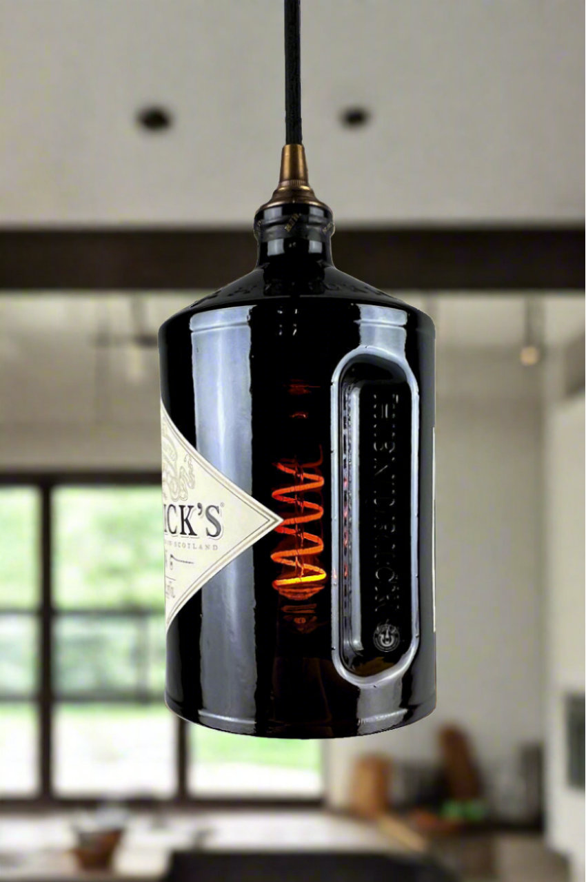 Hendrick's Gin Bottle Pendant Light