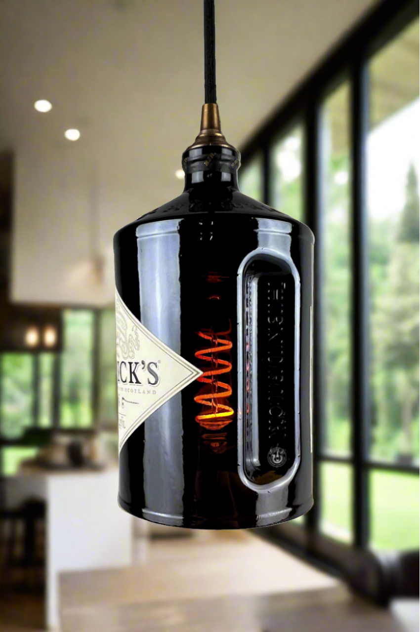 Hendrick's Gin Bottle Pendant Light
