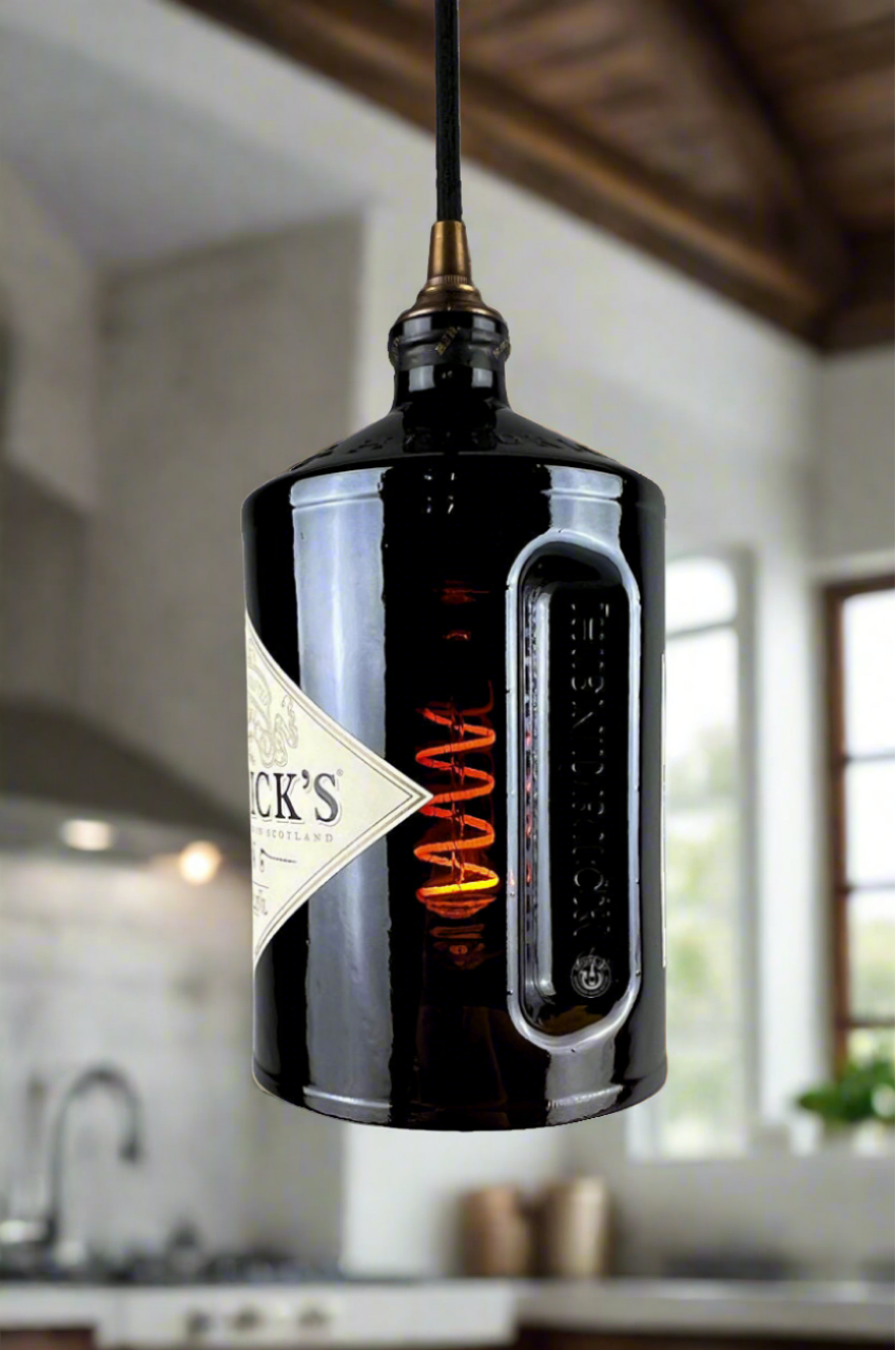 Hendrick's Gin Bottle Pendant Light
