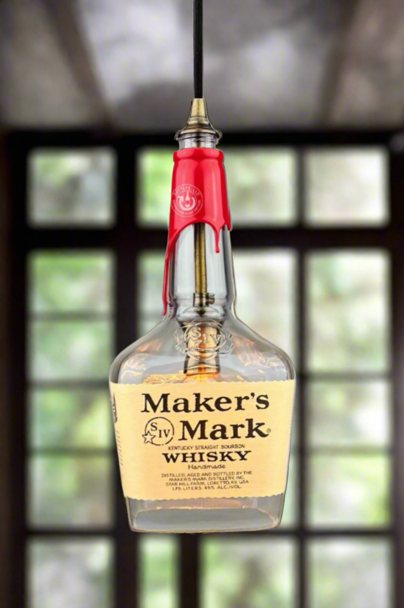 Maker's Mark Whisky 1.75L Bottle Pendant Light