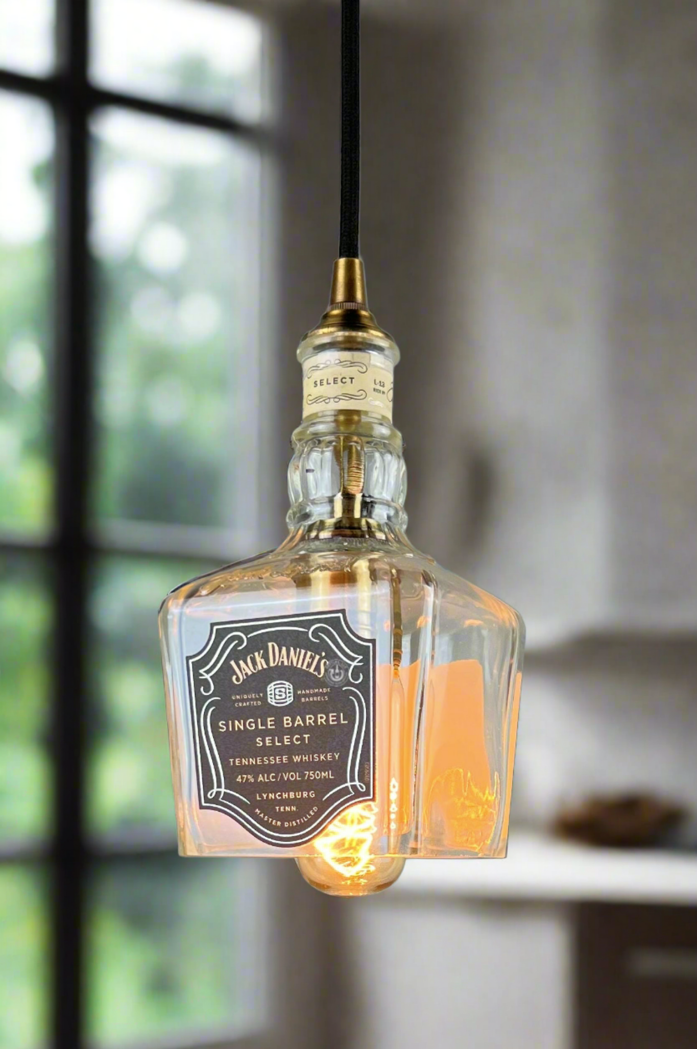 Jack Daniel's Whiskey Bottle Pendant Light - SB