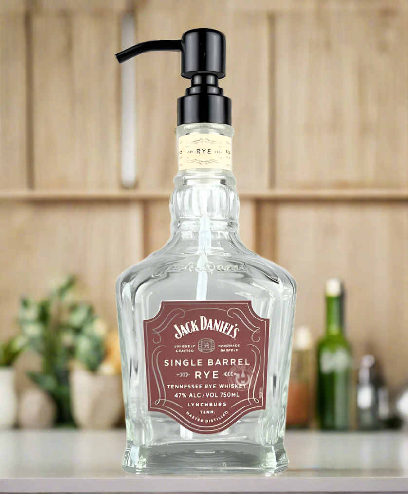 Jack Daniel's SB Rye Whiskey Bottle Soap Dispenser