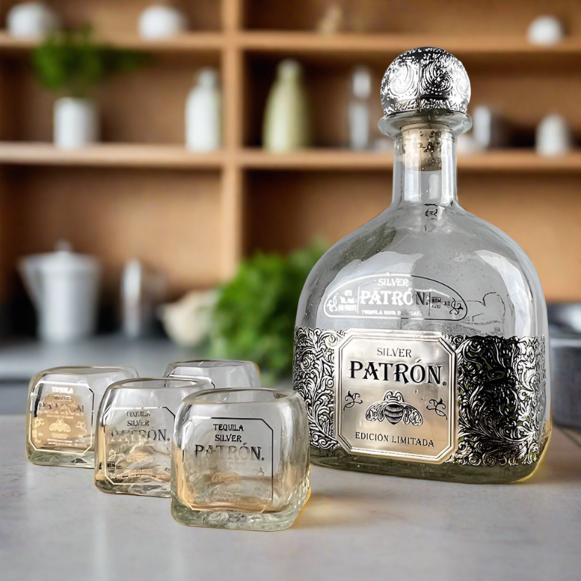 Patron Tequila Bottle Shot Glass