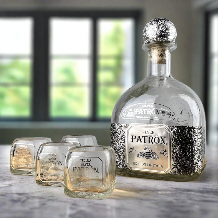 Patron Tequila Bottle Shot Glass