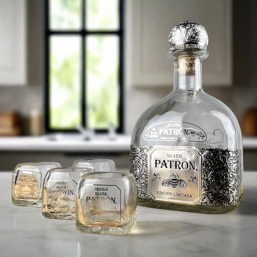 Patron Tequila Bottle Shot Glass