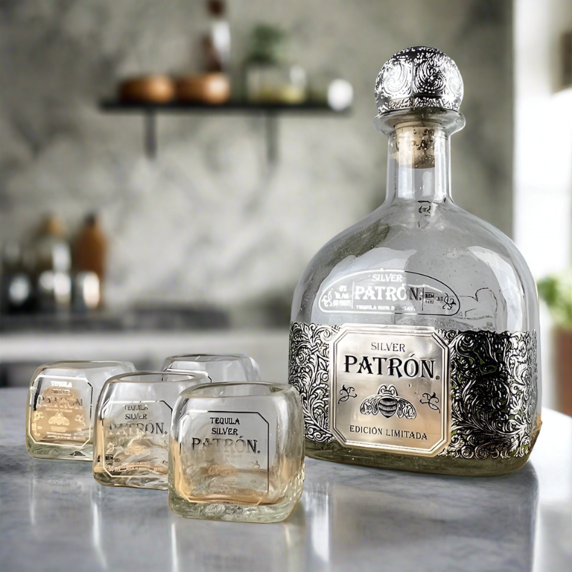 Patron Tequila Bottle Shot Glass