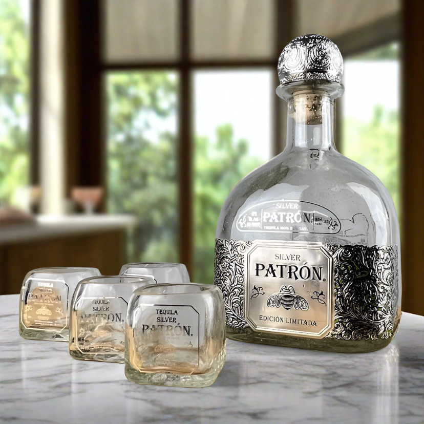 Patron Tequila Bottle Shot Glass