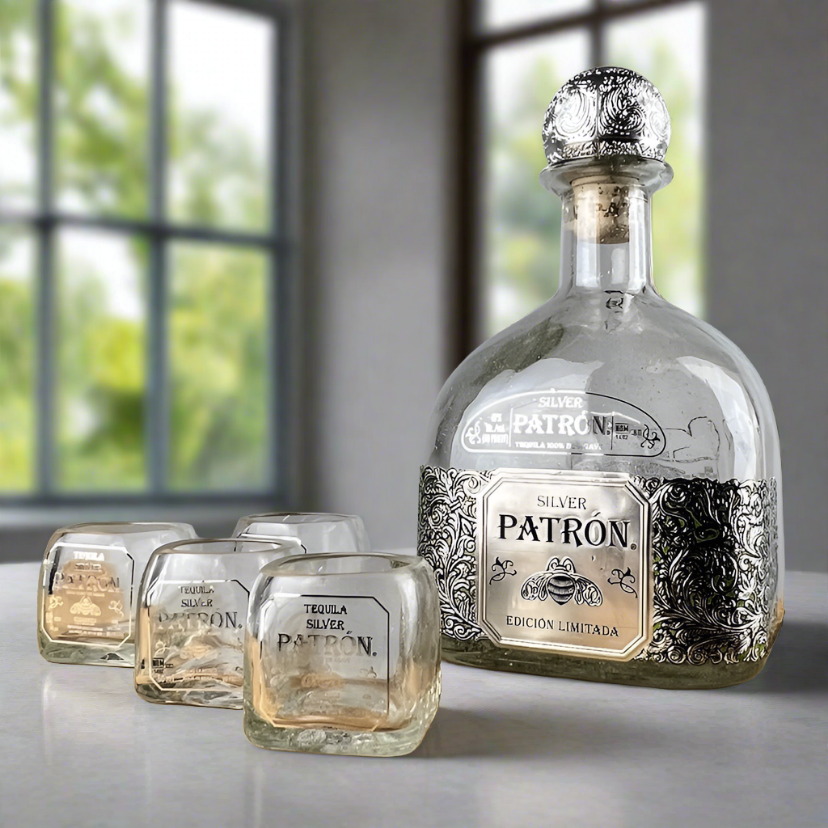 Patron Tequila Bottle Shot Glass