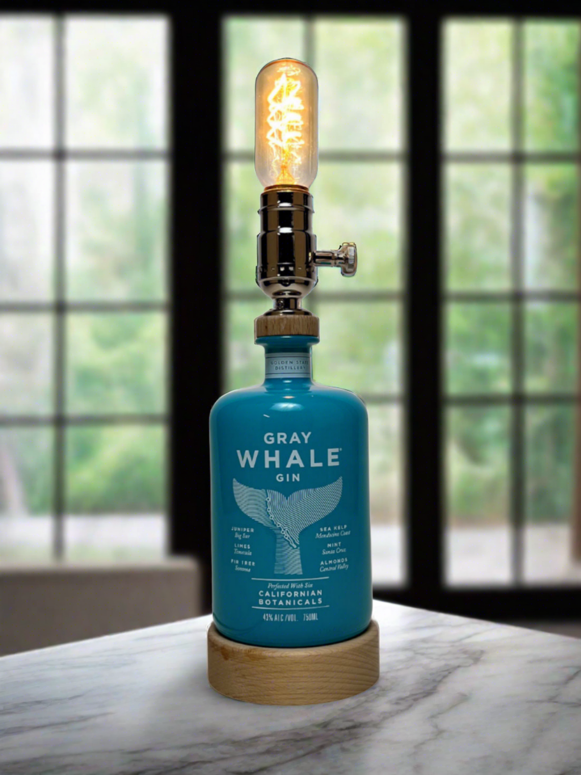 Gray Whale Gin Bottle Lamp