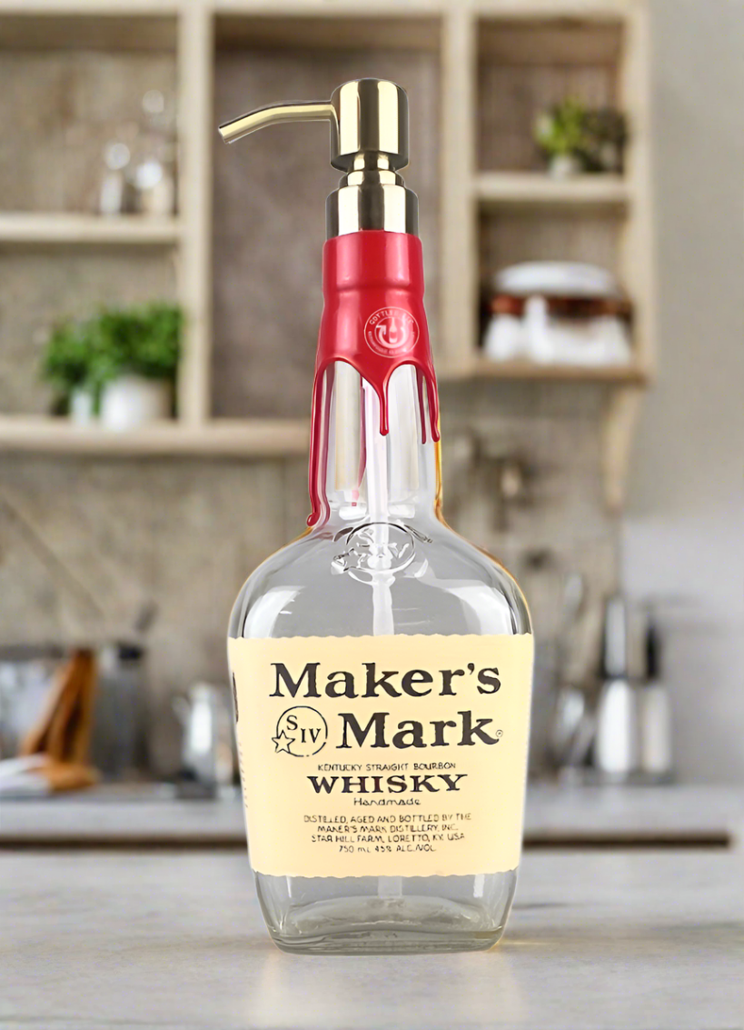 Maker's Mark Whisky Bottle Soap Dispenser