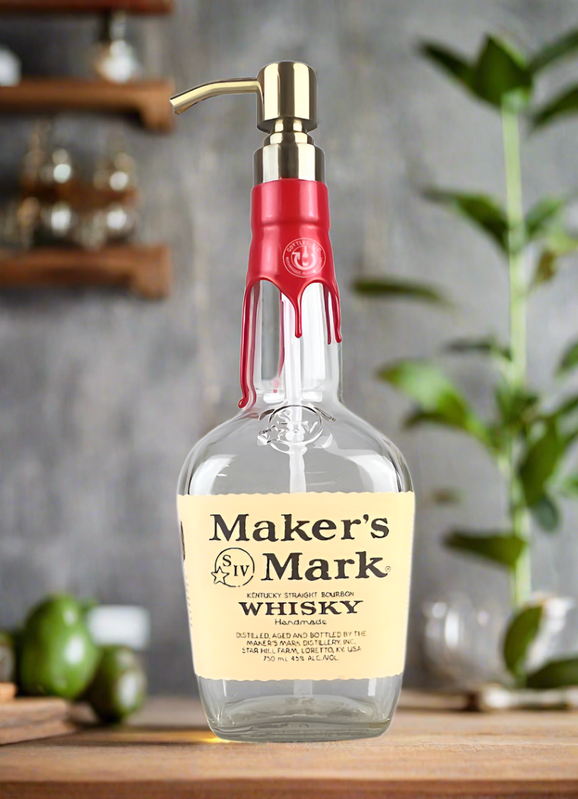 Maker's Mark Whisky Bottle Soap Dispenser