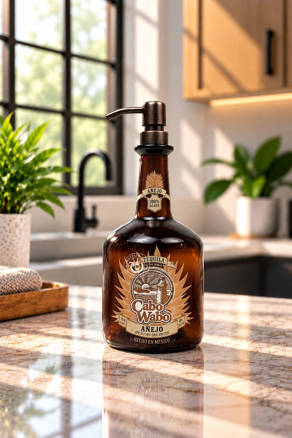 Cabo Wabo Tequila Bottle Soap Dispenser - Anejo