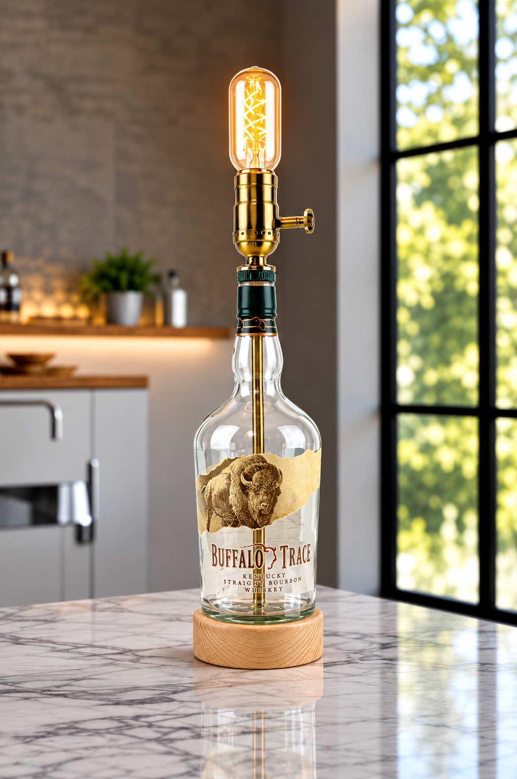 Buffalo Trace Bourbon Whiskey Bottle Lamp