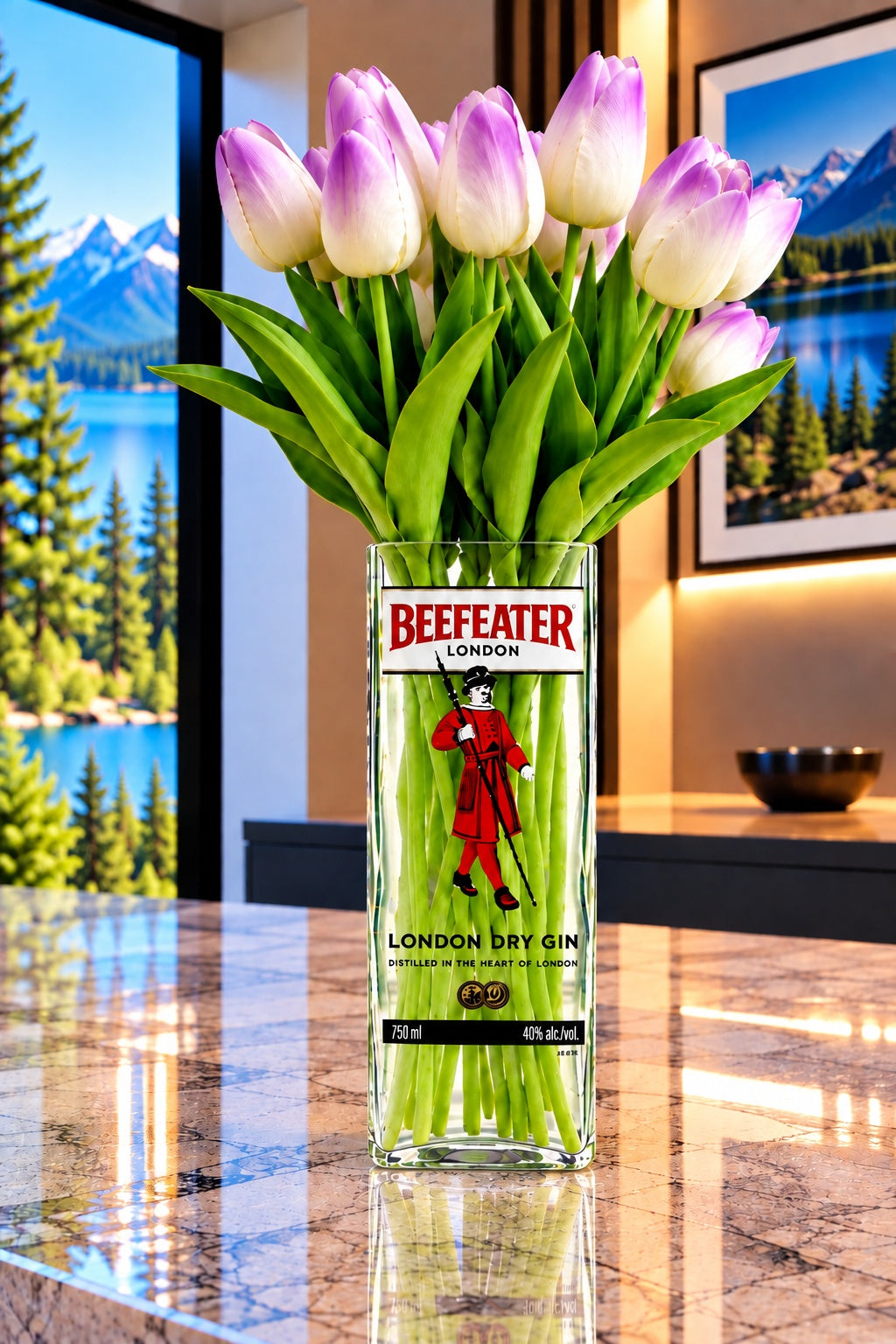 Beefeater Gin Bottle Vase